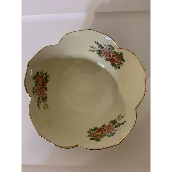 Vintage Japanese Satsuma‎ Peacock Lotus Bowl Gold Accents Hand Painted - Picture 4 of 8